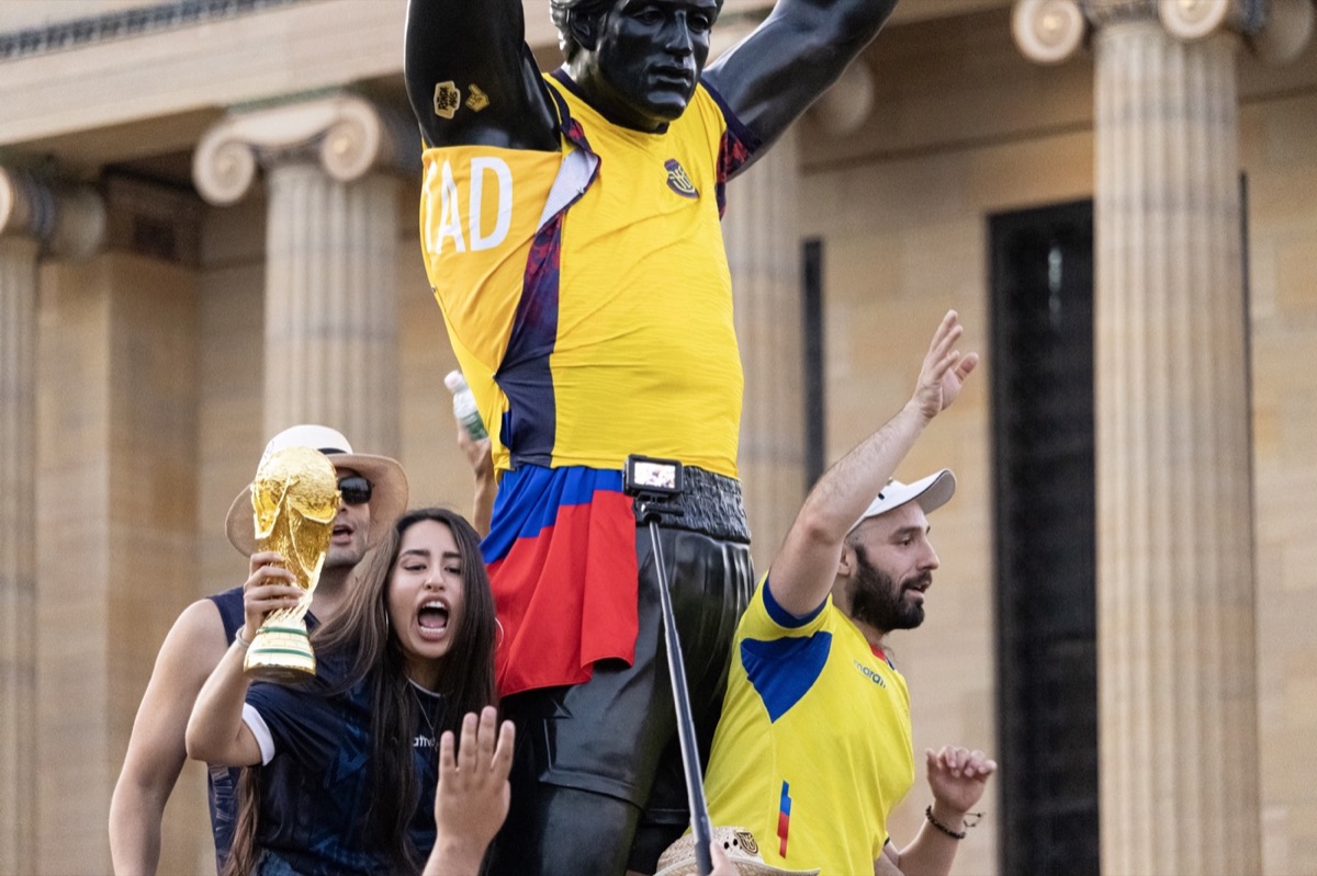 La Tri Ecuadorian fans celebrating in Philadelphia