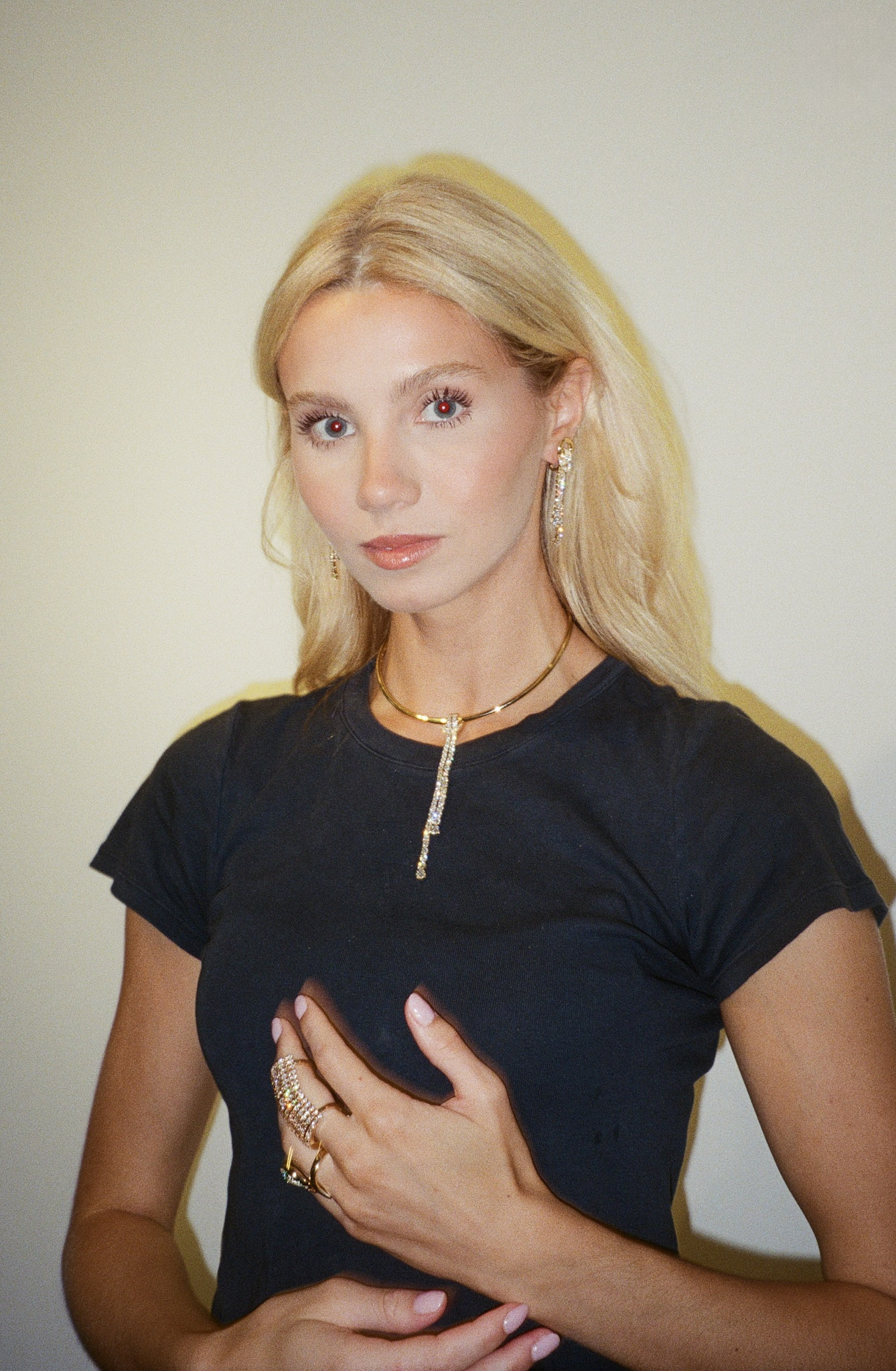 Cooke and Berlinger gold jewelry portrait on 35mm film