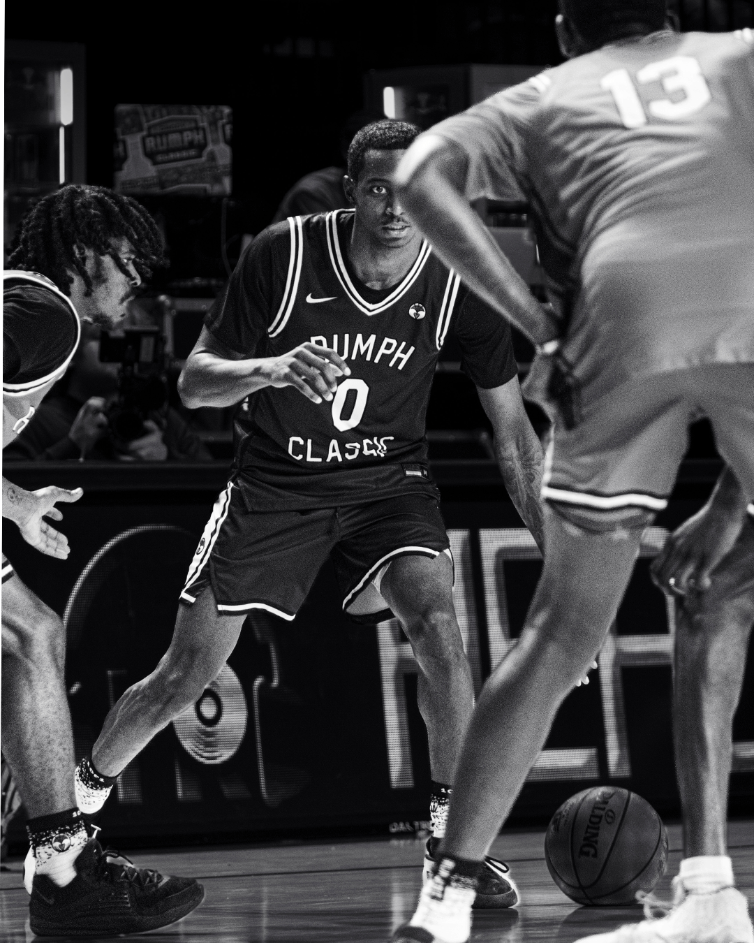 Black and white Danny Rumph Classic guard sizing up defenders