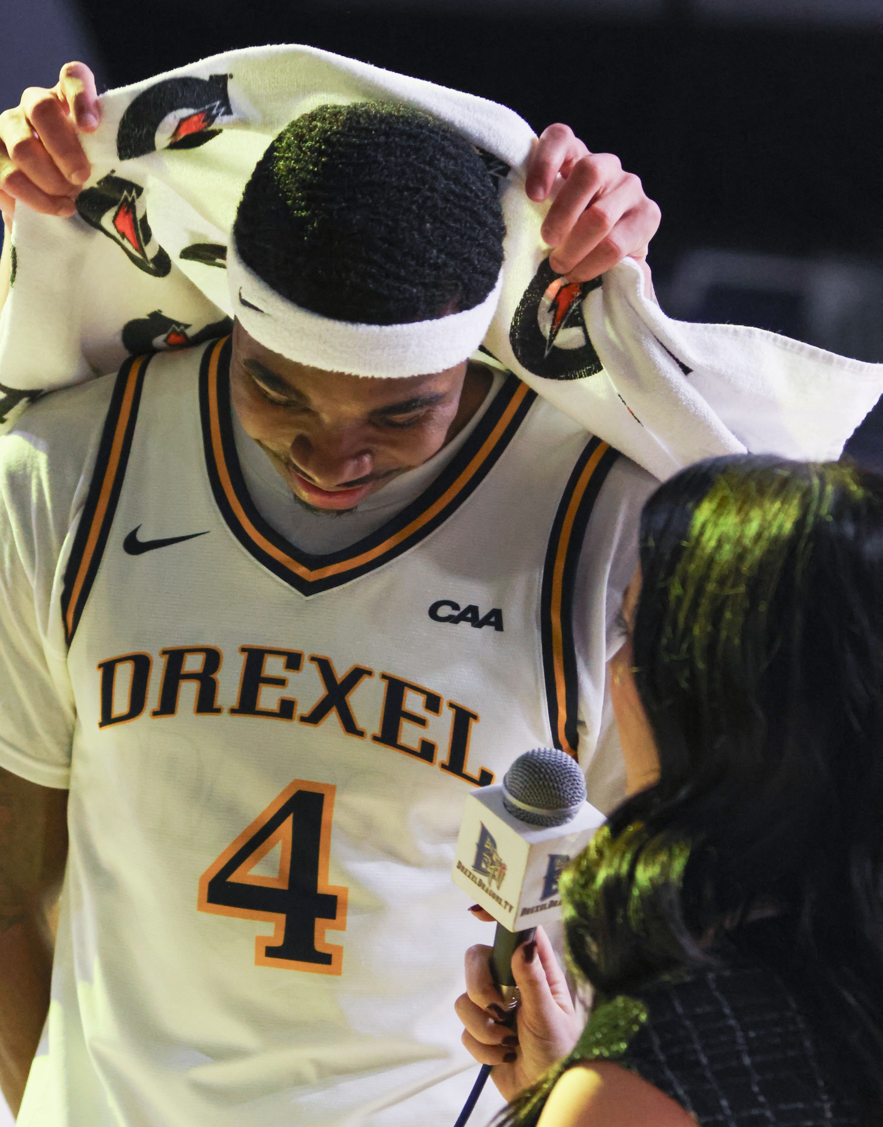 Drexel basketball towel interview