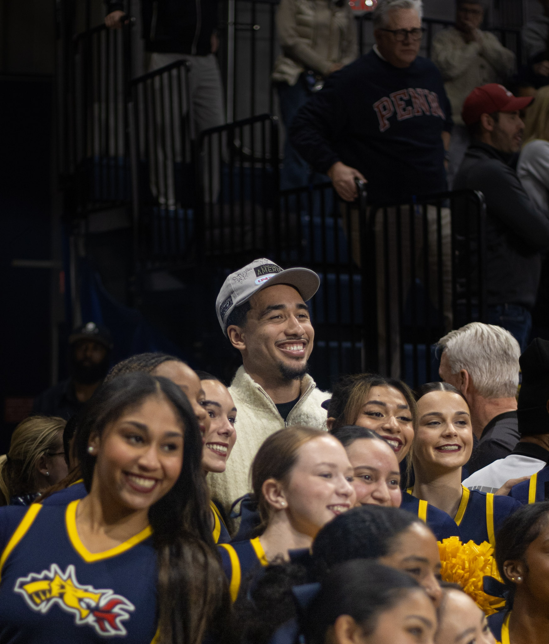 Drexel crowd and cheer team celebration