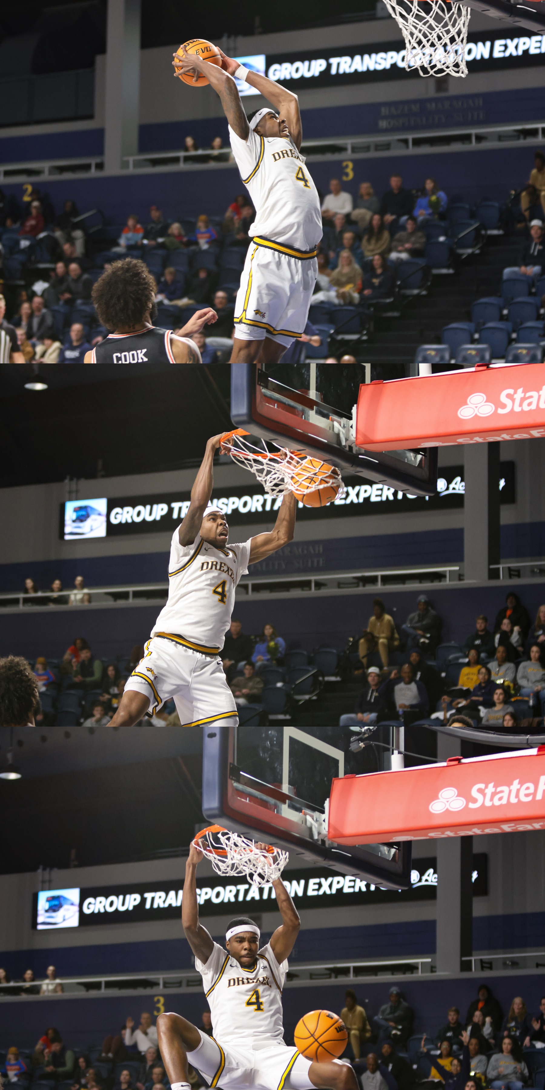 Drexel basketball dunk sequence