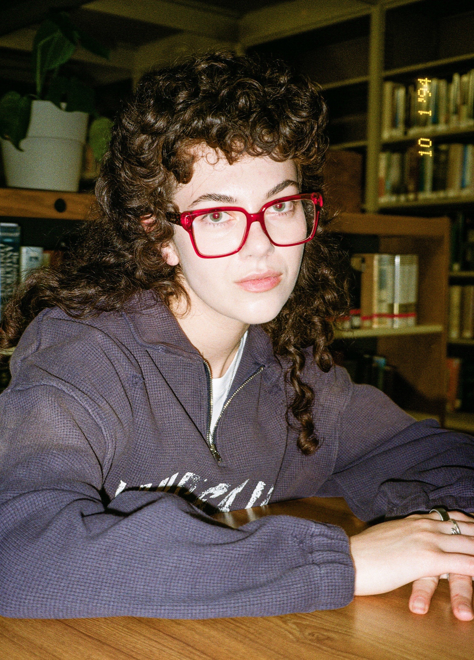 Fith and Saint close portrait with red glasses