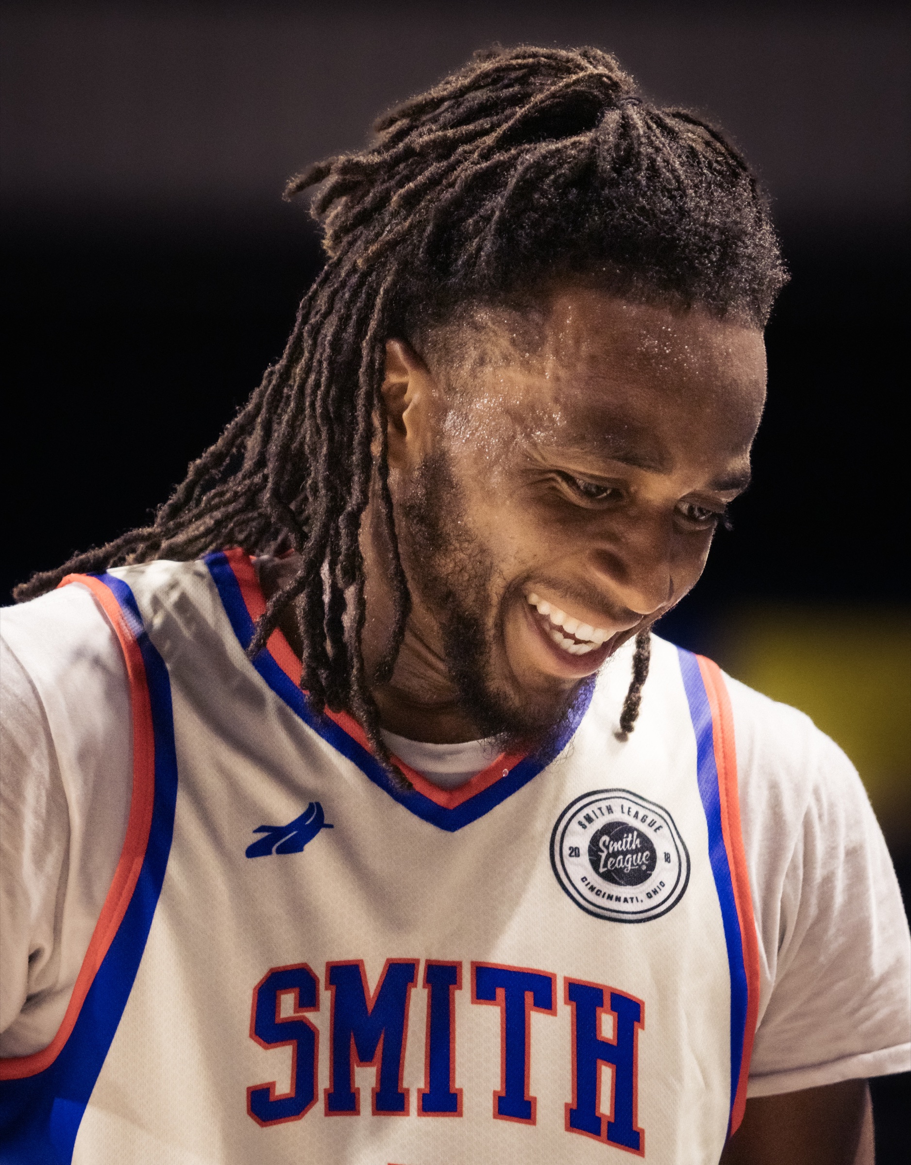 Smith League player smiling between games