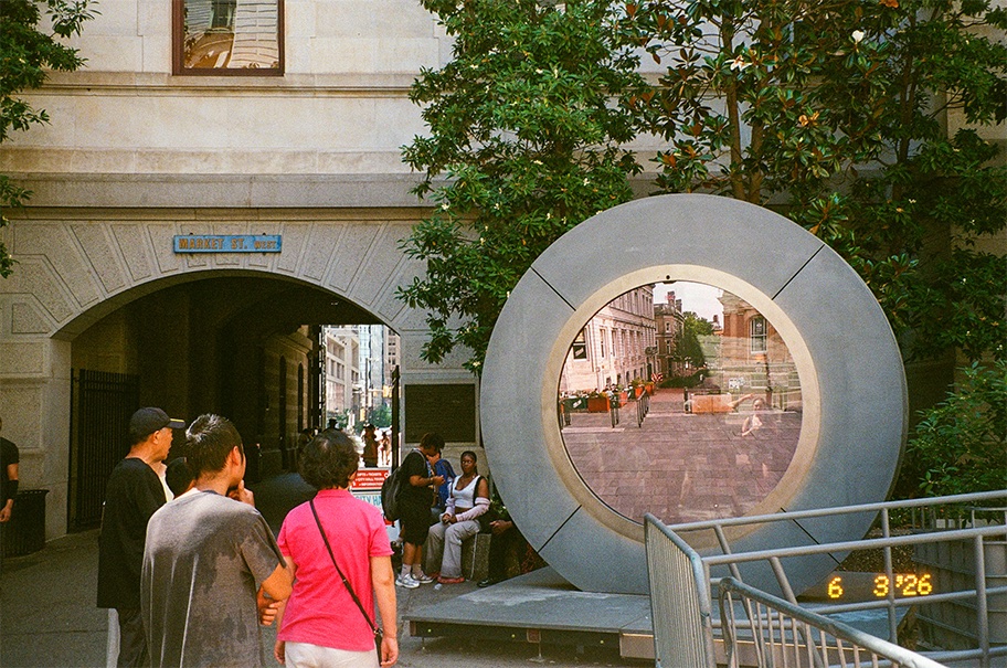 Market Street West installation and street scene on film